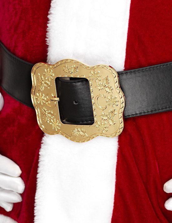 Smiffys Deluxe Santa Kostuum Riem - Zwart