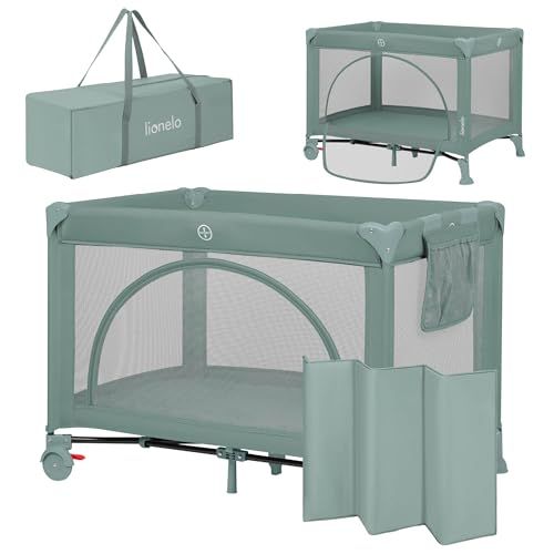 Lionelo Laura - Compact 3 in 1 Campingbedje, Box & Babybed - GROEN