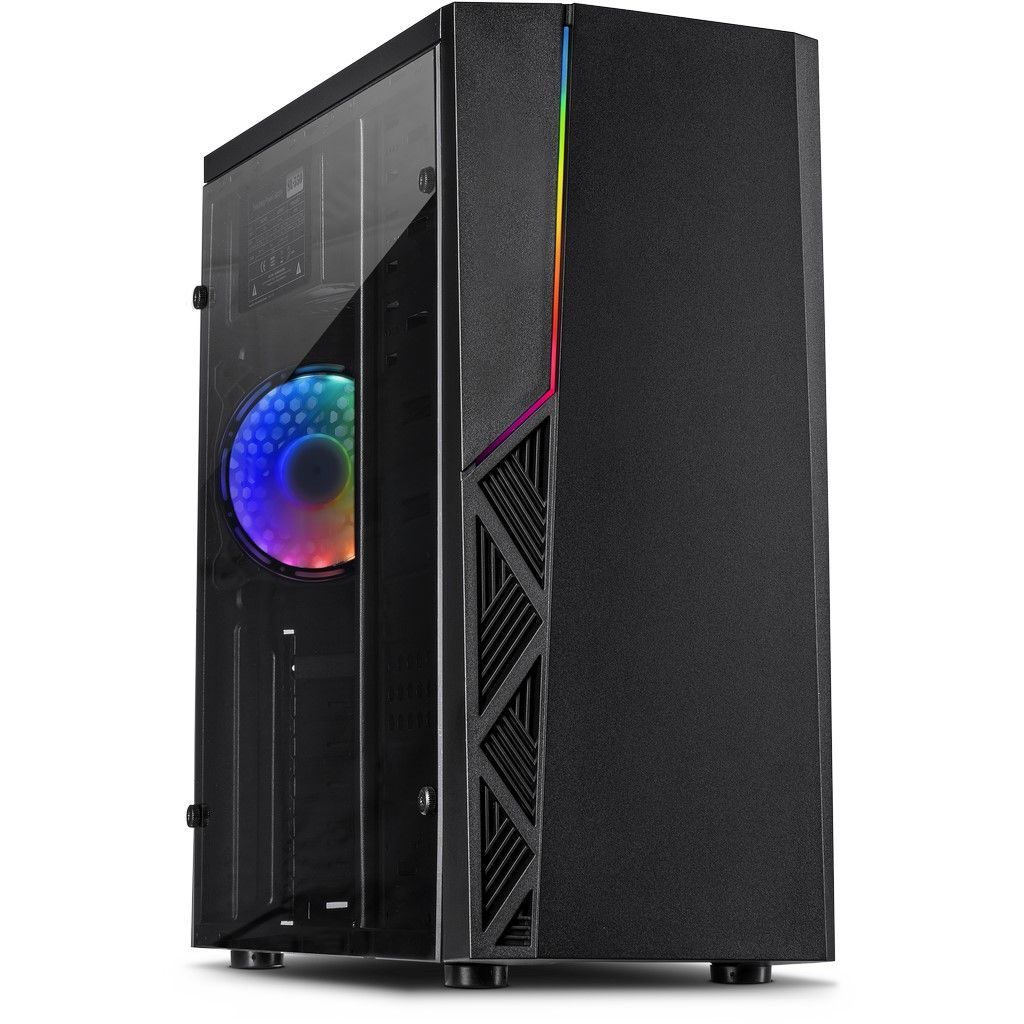 Inter-Tech B-02 RGB - Computerbehuizing - Zwart