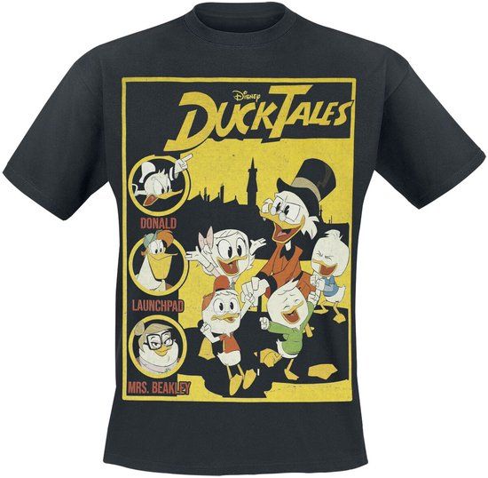 Mickey & Minnie Mouse Mickey Mouse DuckTales - Cover Heren T-shirt - Zwart - XL