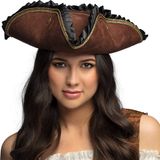 Boland - Piratenhoed Evalyn Bruin - 58 cm - Volwassenen - Vrouwen