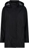 CMP Long Hooded Regenjas Dames - Maat 42 - Zwart