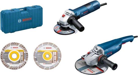 Bosch Professional Combiset GWS 22-230 J + GWS 7-125 Haakse slijpers in Koffer - 06018C130A