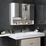Kleankin Spiegelkast 90x15x75cm MDF Wit