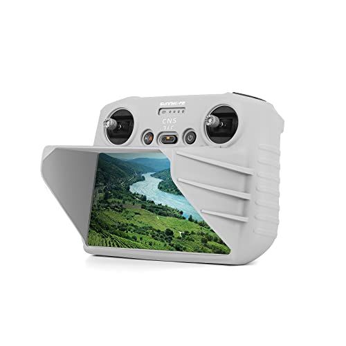 MotuTech siliconen beschermhoes voor DJI Mini 3 Pro DJI RC afstandsbediening met display, grijs met zonneklep