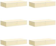 vidaXL Opbergbox 6 stuks non-woven stof 100 x 50 x 18 cm 90 L Crèmekleurig