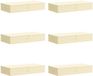 vidaXL Opbergbox 6 stuks non-woven stof 100 x 50 x 18 cm 90 L Crèmekleurig