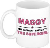 Bellatio Decorations naam cadeau mok - Maggy - Woman Myth Supergirl - koffiemok - 300 ml - collega - moederdag