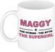 Bellatio Decorations naam cadeau mok - Maggy - Woman Myth Supergirl - koffiemok - 300 ml - collega - moederdag