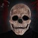 3D realistisch Halloweenmasker van latex - een griezelig schedelmasker met een beweegbare kaak, geschikt voor carnaval en cosplay.