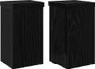 vidaXL Plantenstandaard 2 stuks Zwart eiken 10 x 10 x 18 cm Bewerkt hout