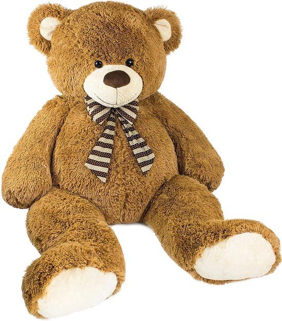 BRUBAKER XXL Teddybeer 150 cm - Bruin - Knuffel Pluche Beer - Cadeau