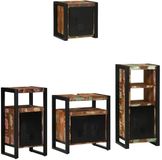 vidaXL Badkamermeubel Set 4-delig Veelkleurig en Zwart 55 x 35 x 60 cm