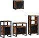 vidaXL Badkamermeubel Set 4-delig Veelkleurig en Zwart 55 x 35 x 60 cm