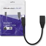 Qoltec Kabel USB 3.1 type C male | USB 3.0 A vrouwelijk | 0,2m