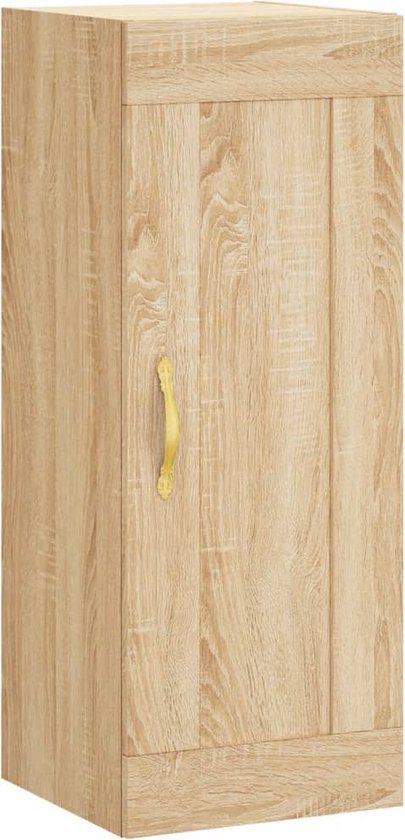 vidaXL Wandkast Sonoma eikenhout 34,5x34x90 cm
