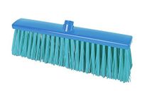 Maya Professional Tools 15008-2 straatbezem FBK/levensmiddelhygiene met harde borstelharen, 400 mm x 60 mm, blauw