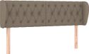 vidaXL Hoofdbord Stof Taupe 147x23x78/88 cm