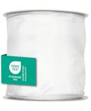Halbach Seidenbänder Premium cadeaulint met draadrand, breedte 100 mm, lengte 25 m, Öko-Tex 100 gecertificeerd lint, taftband, made in Germany, kleur: wit