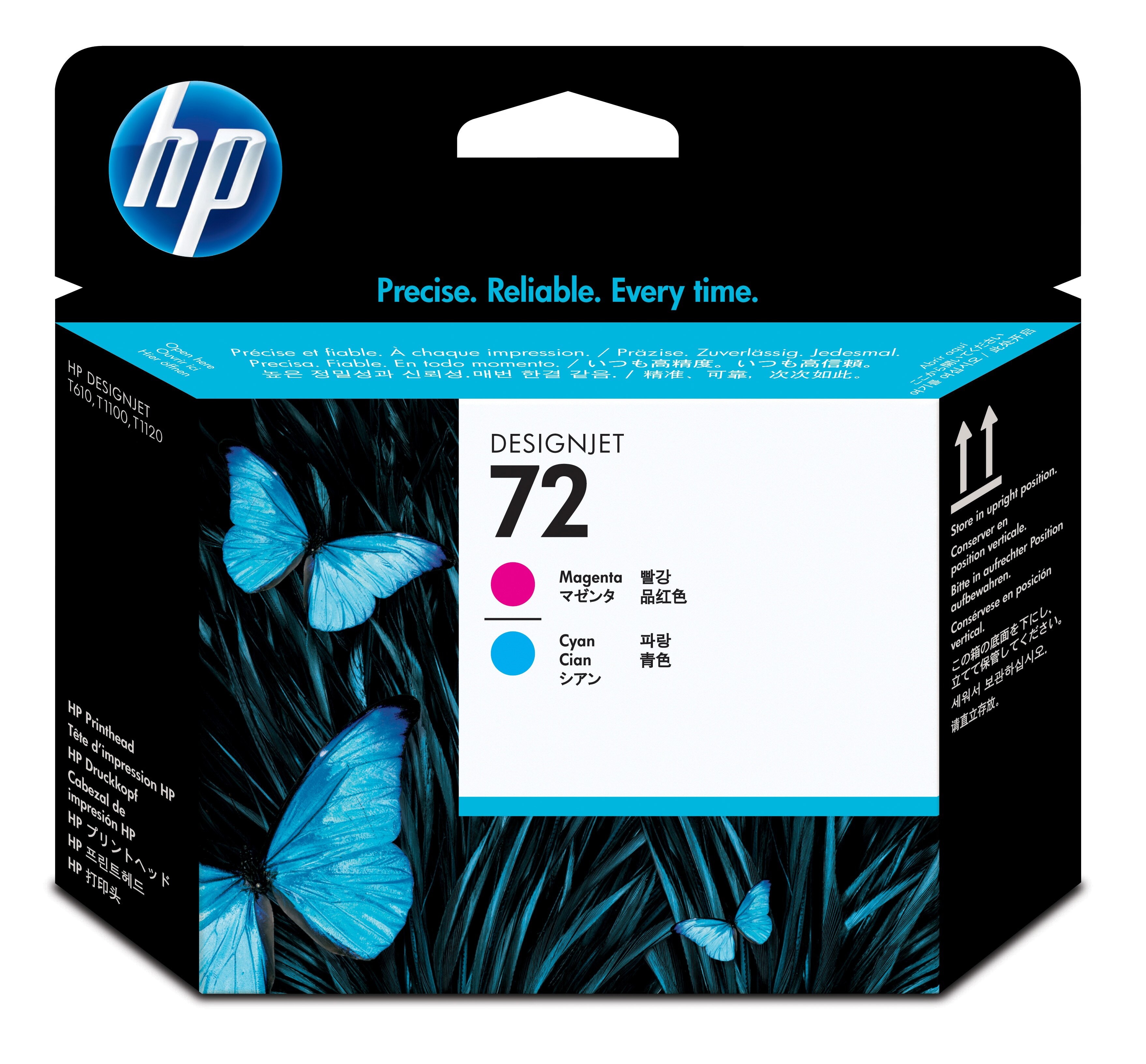 HP 72 magenta en cyaan printkop single pack / cyaan, magenta