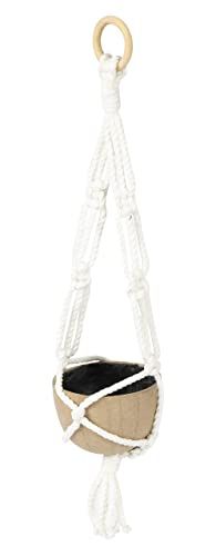 décopatch Panda HD068C kleine hanglamp macramé met pot om te versieren van papiermaché, bruin, waterbestendig, planten, thuisdecoratie, doe-het-zelf en creatieve hobby, 11 x 11 x 42 cm