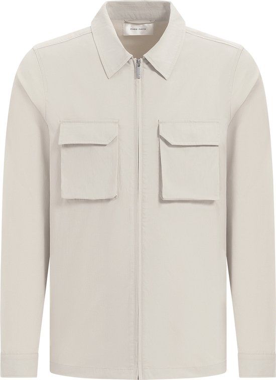 Pure Path Vest Shirt With Front Zipper - Sand - Men's Size L