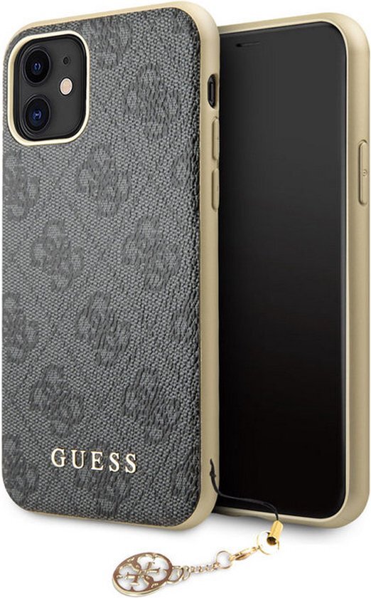 Guess 4G Charms Back Case - Geschikt voor Apple iPhone 11/XR (6.1") - Grijs