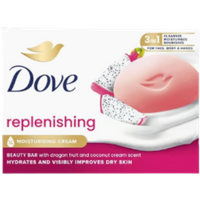Dove Beauty Bar Zeep, Dragon Fruit, handzeep voor gezicht en lichaam, met 1/4 vochtinbrengende crème, dermatologisch getest, 100% hydraterende ingrediënten van natuurlijke oorsprong, 90 ml
