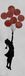Grupo Erik Banksy Poster - Girl Floating Original 53x158cm