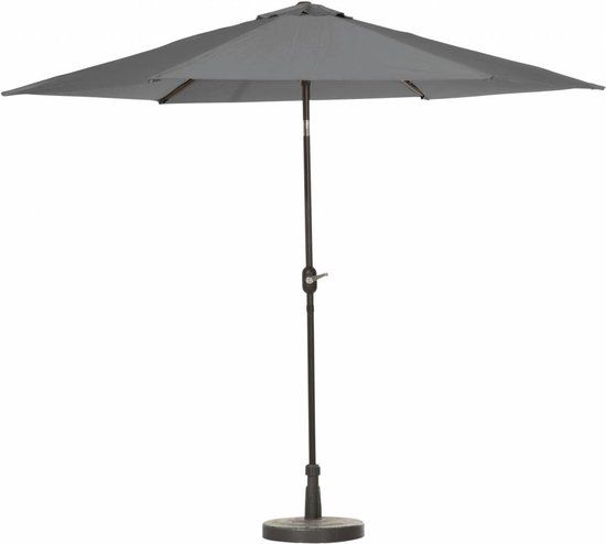 Madison Tenerife Round Grey Parasol - 300cm - Grey