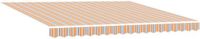 vidaXL Parasol manuel avec éclairage LED solaire 4 x 3,5 m Orange Polyester