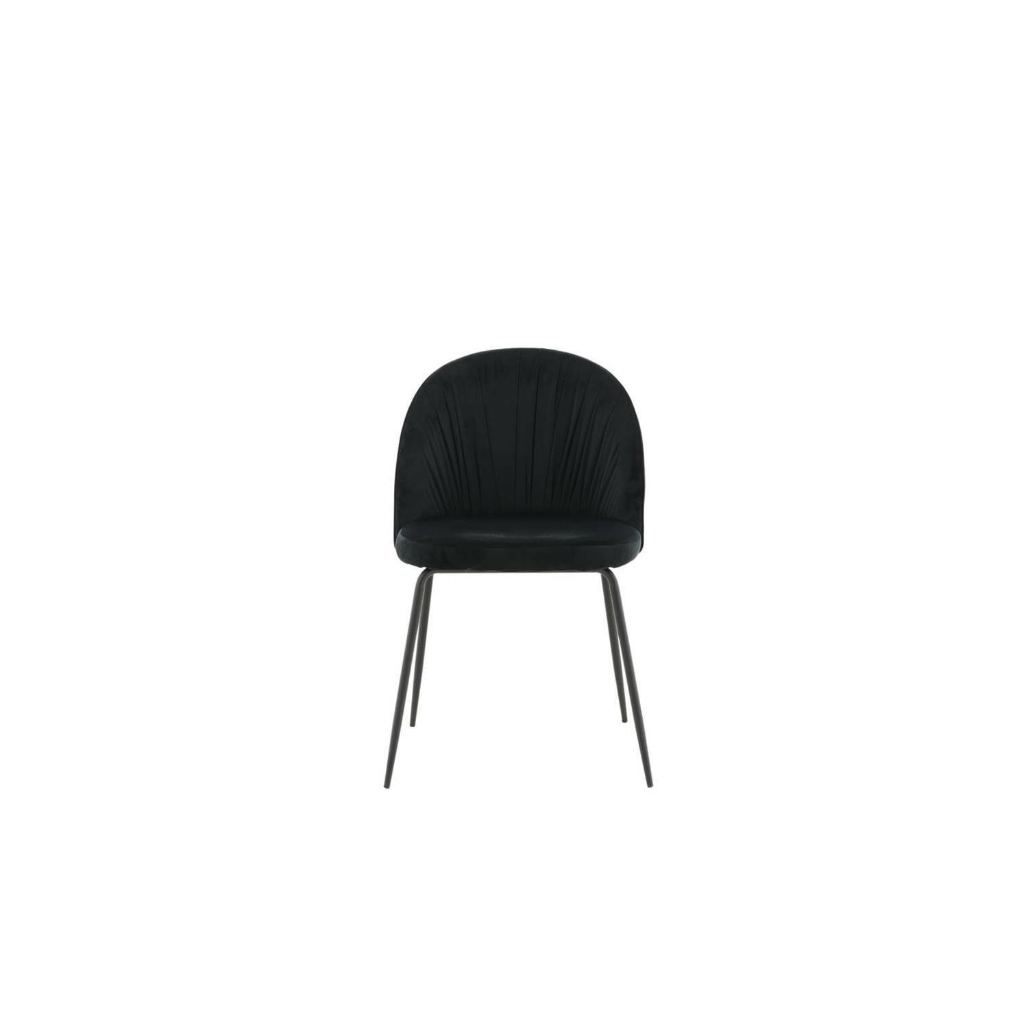 Venture Home Wrinkles Dining Chair - Black Leg - Black Velvet