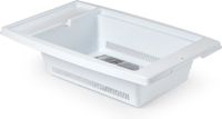 Plasticforte Évier passoire - plastique - égouttoir - 43 x 27 x 10 cm - blanc