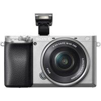 Sony Alpha 6100 | APS-C spiegelloze camera met 16-50 mm powerzoomlens | snelle 0,02 s autofocus met oogherkenning voor mens en dier, 4K-filmopnames en kantelbaar display | zilver