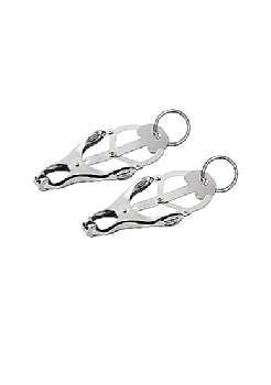Shots Media Triune - 2 Squeezer Teaser Clover Nipple Clamps W Ring