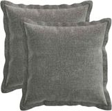 vidaXL - Kussensloop - 2 stuks - HOUTEN - Donkergrijs - 50 x 50 cm - Chenille Stof
