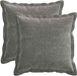 vidaXL - Kussensloop - 2 stuks - HOUTEN - Donkergrijs - 50 x 50 cm - Chenille Stof
