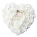 HONEYGIFTS Amor Present Bruiloft Ring kussen, Witte Ring Kussen Kant Crystal Rose Bruiloft Hart Ring Box Ring Houder