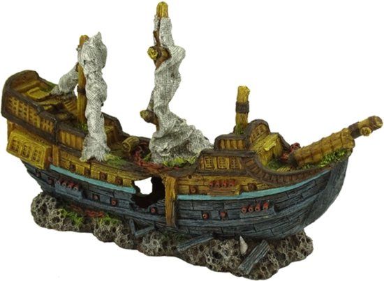 Smulders Blue Belle Pacific Scheepswrak - 42 cm - Aquarium decoratie