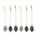 House Doctor Œuf de Pâques Déco 3 cm 6 Pièces Noir-blanc cassé