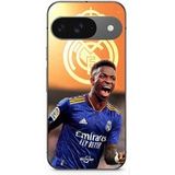 Maniacase Hoesje Google Pixel 9 Vini JR Behang Real Madrid Blauw en Geel