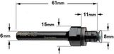 CMT Orange Tools 724.062.00 - freesdoorn S 6 met schroef m5sv
