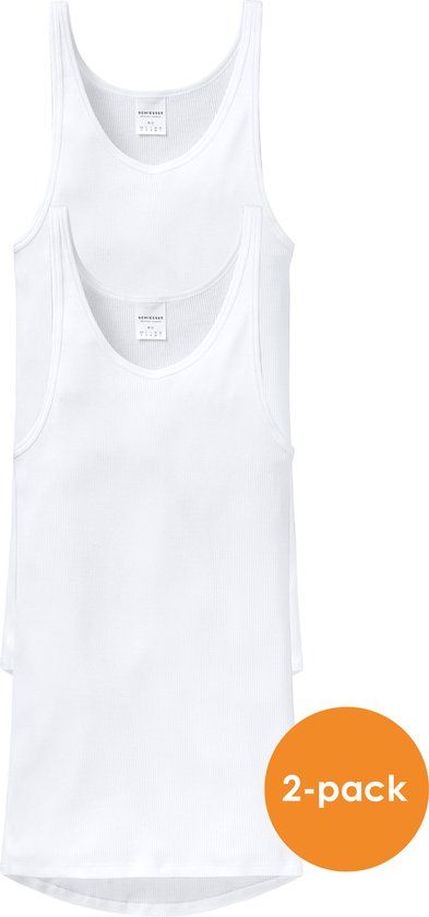 SCHIESSER Original Classics Singlets (2-pack) - White - Men's Size L