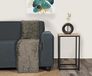 Atout Ciel Flanellen deken met geometrisch reliëfpatroon, 220 x 240 cm, polyester, antracietgrijs