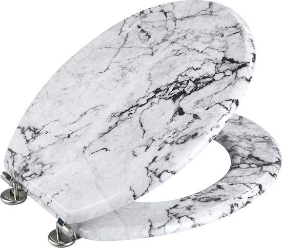 Wenko Onyx WC-bril - Wit - MDF - 37 x 42,5 cm - Soft-close