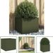 vidaXL Plantenbak 32x30x29 cm staal olijfgroen