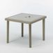 Grand Soleil Table de jardin carrée 90x90 cm en polyrotin beige