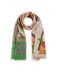 CODELLO Sjaal bruin / lichtgroen / oranje / offwhite