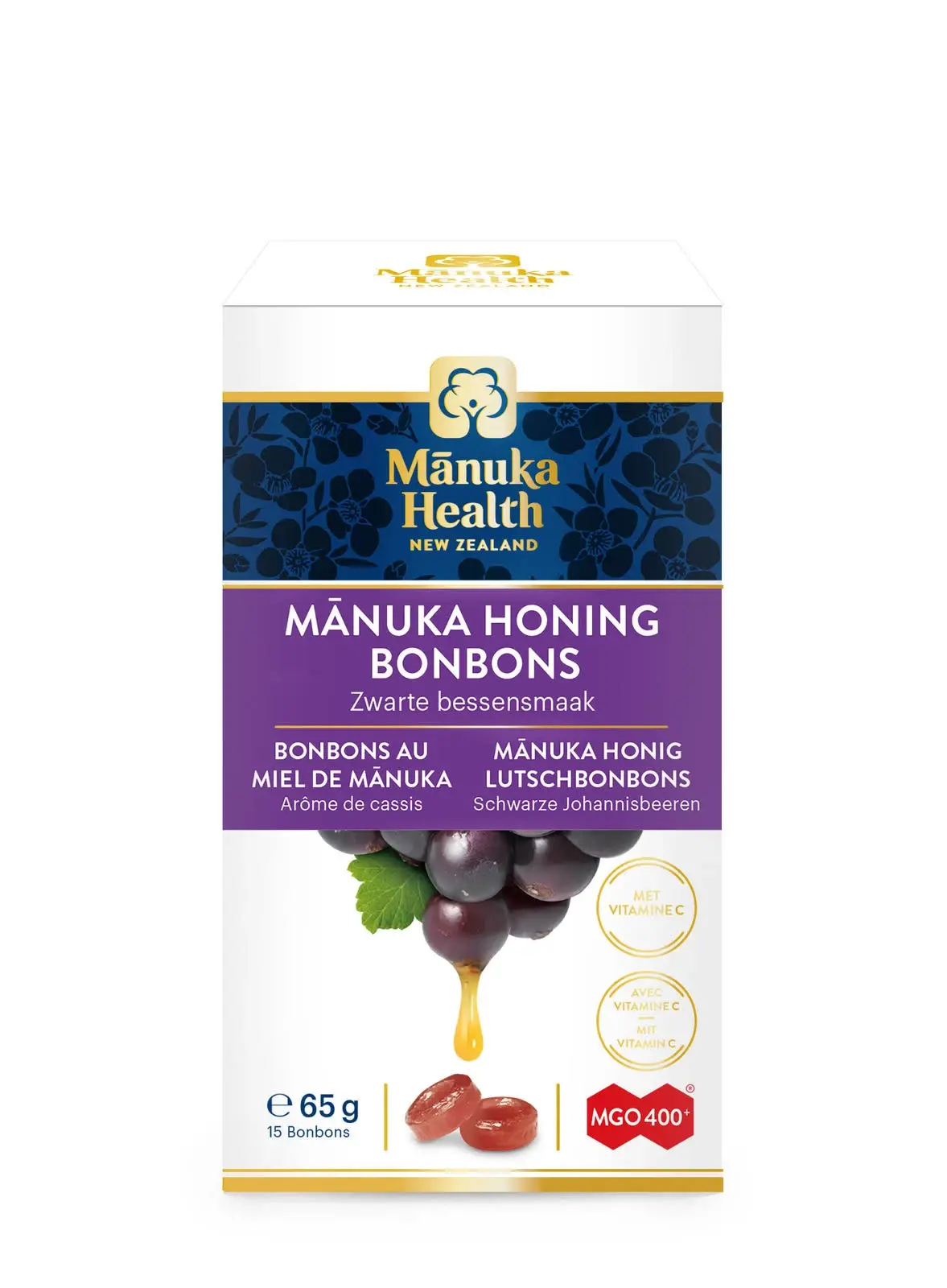 Manuka Health Honing Zwarte BES MGO 400+ zuigtabletten