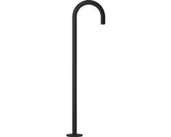 Hotbath Cobber Vrijstaand Baduitloop - Mat Zwart - 106 cm